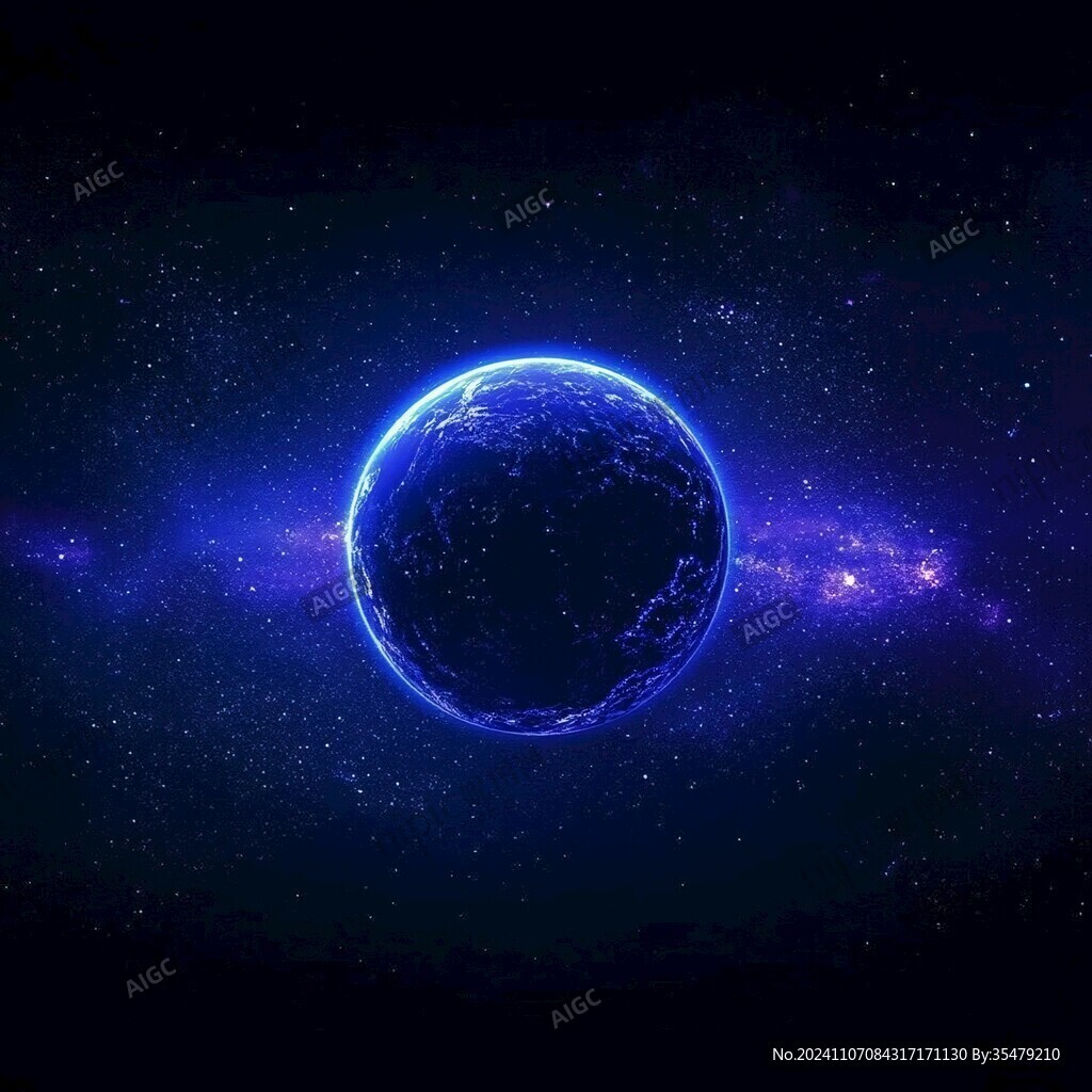 蓝紫色暗黑色宇宙星空