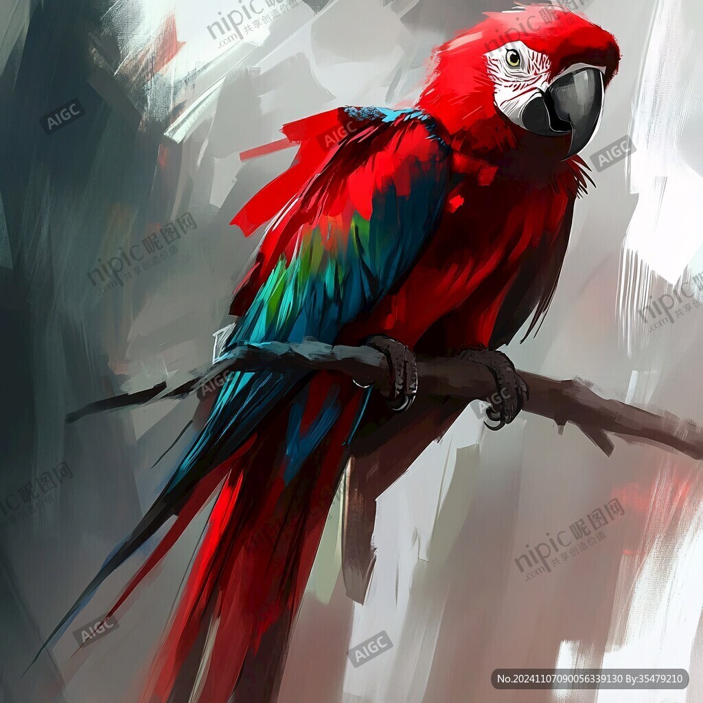 鹦鹉插画