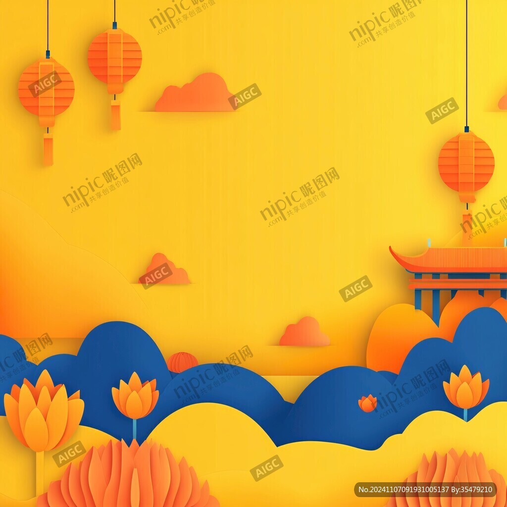 剪纸风背景