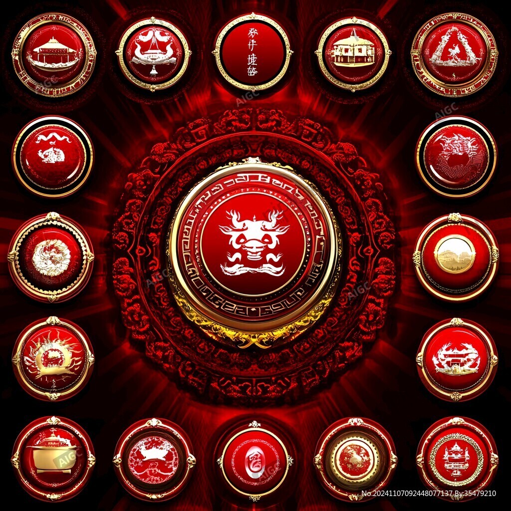 红色文化图标