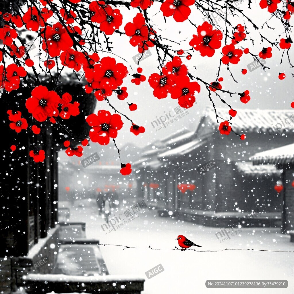 雪中相思红