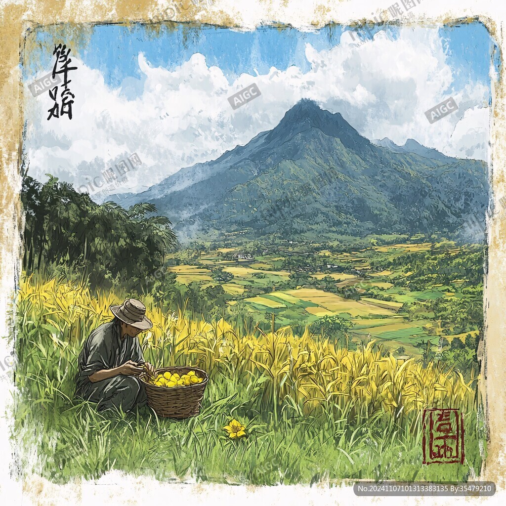 板粟包装插画