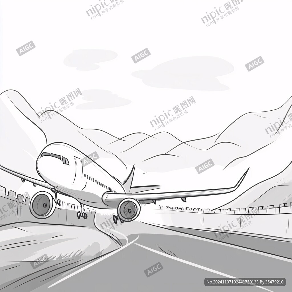 机场线描图