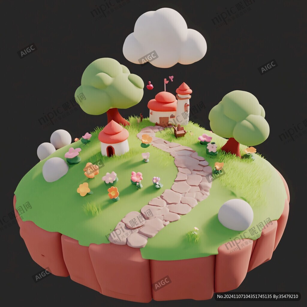 3d立体插画风格