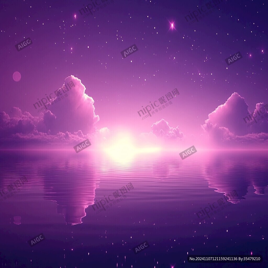 梦幻紫色天空
