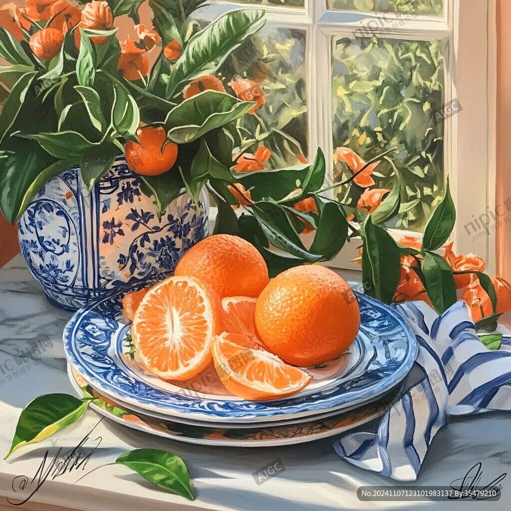 砂糖橘插画设计