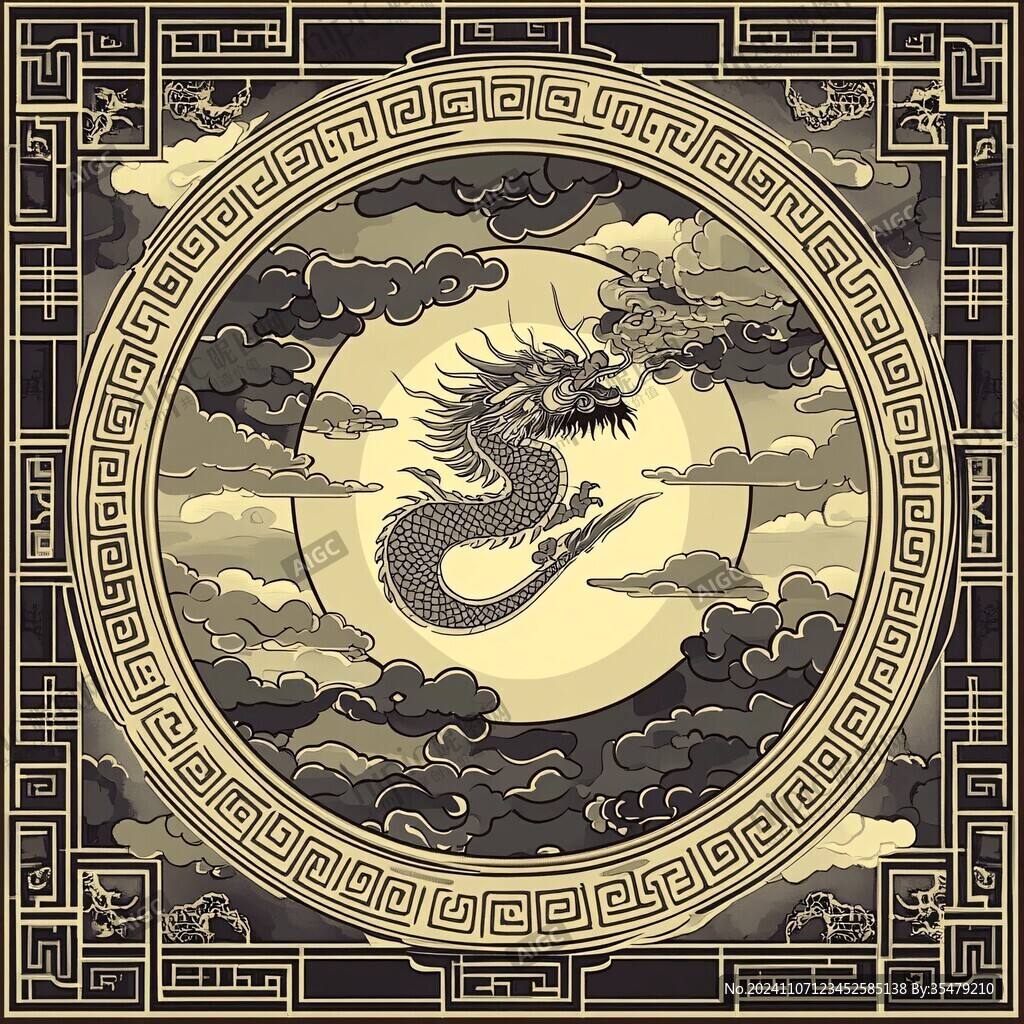 龙凤吉祥插画设计