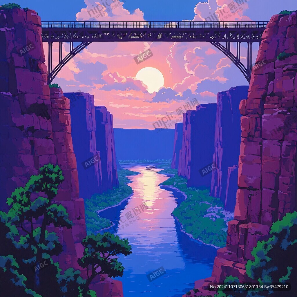 风景场景插画