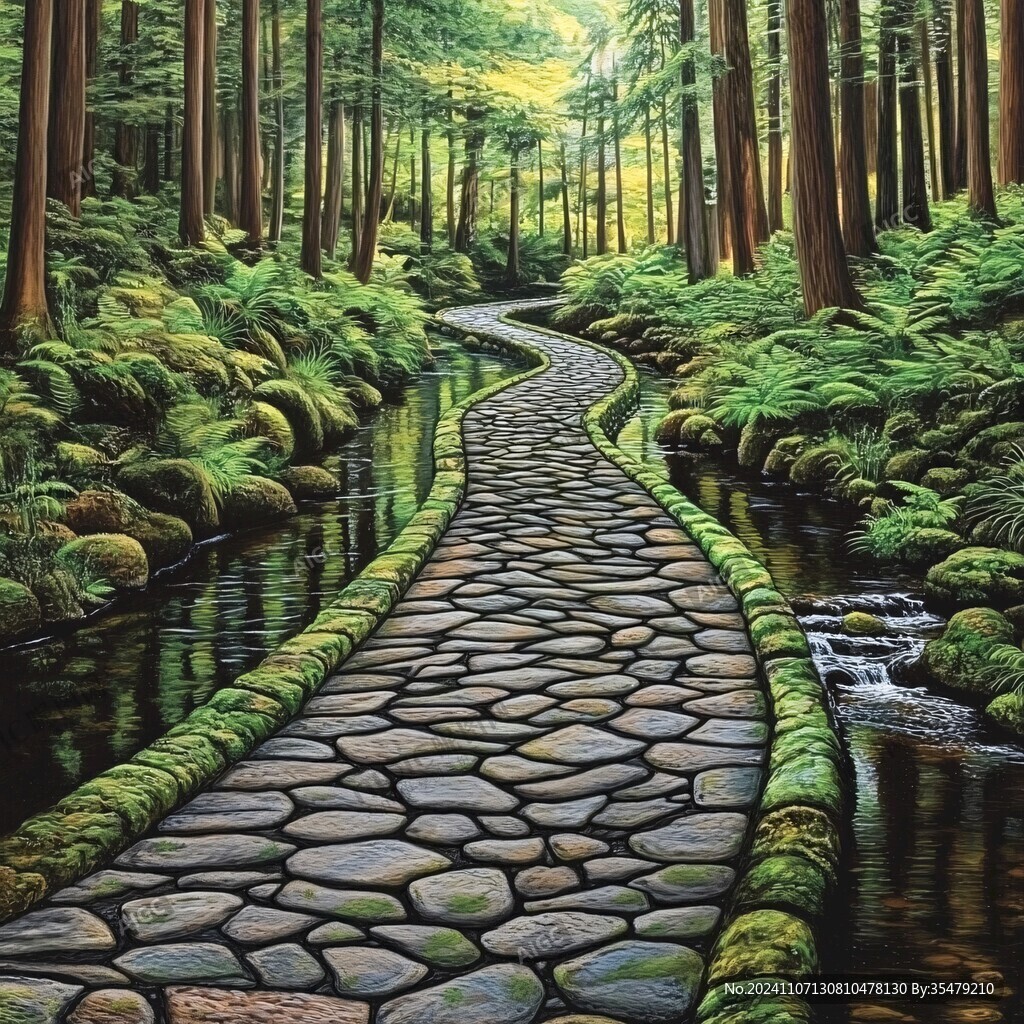 绿林小路室内背景墙