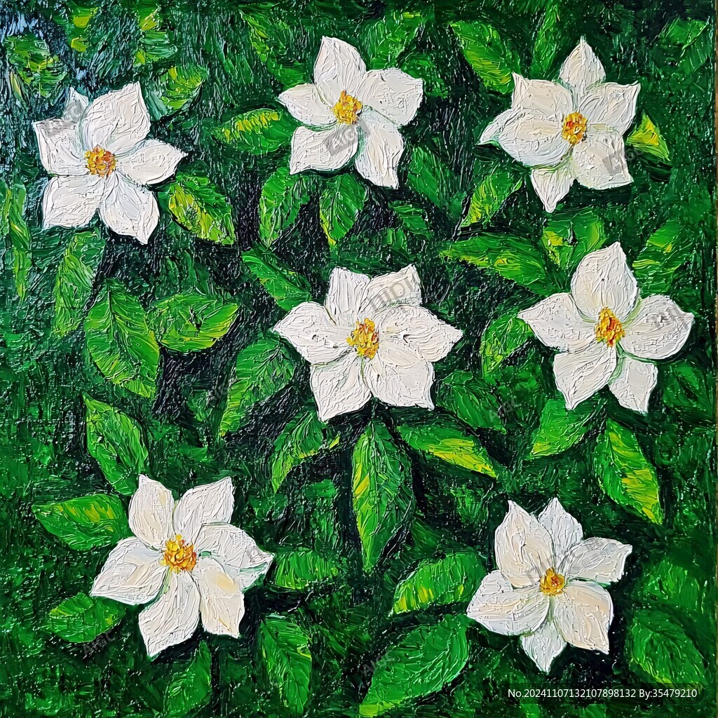 茉莉花版画