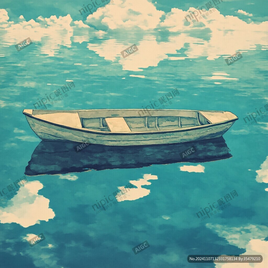 孤舟插画