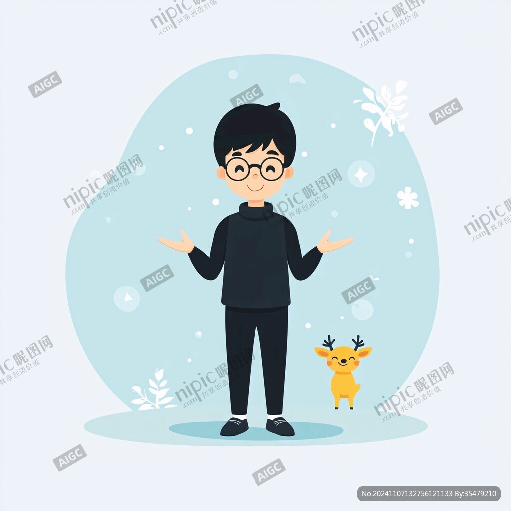 卡通男主持人