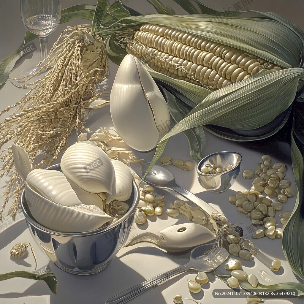 粮食插画手绘图