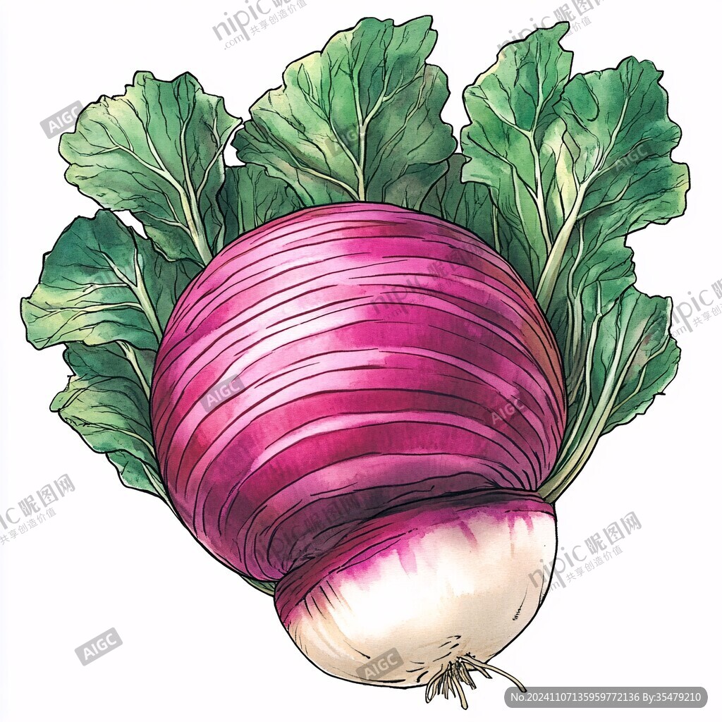 胭脂萝卜插画