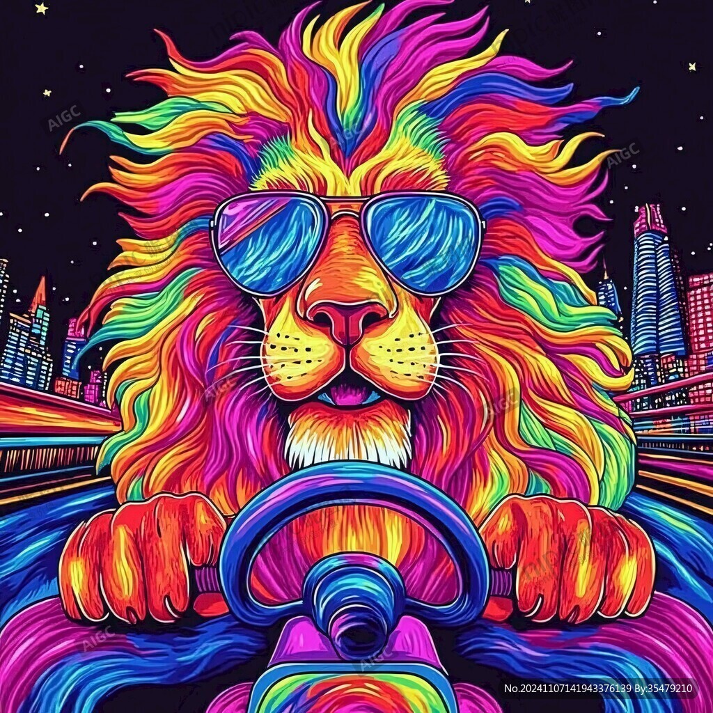 醒狮鼠标垫插画