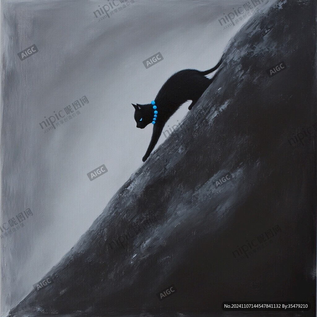 黑猫油画