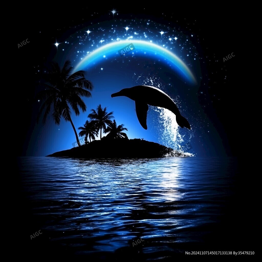 海豚夜景