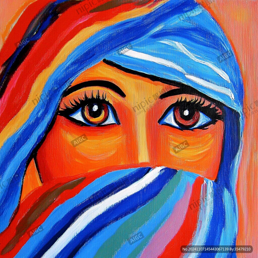 无框画少数民族女孩