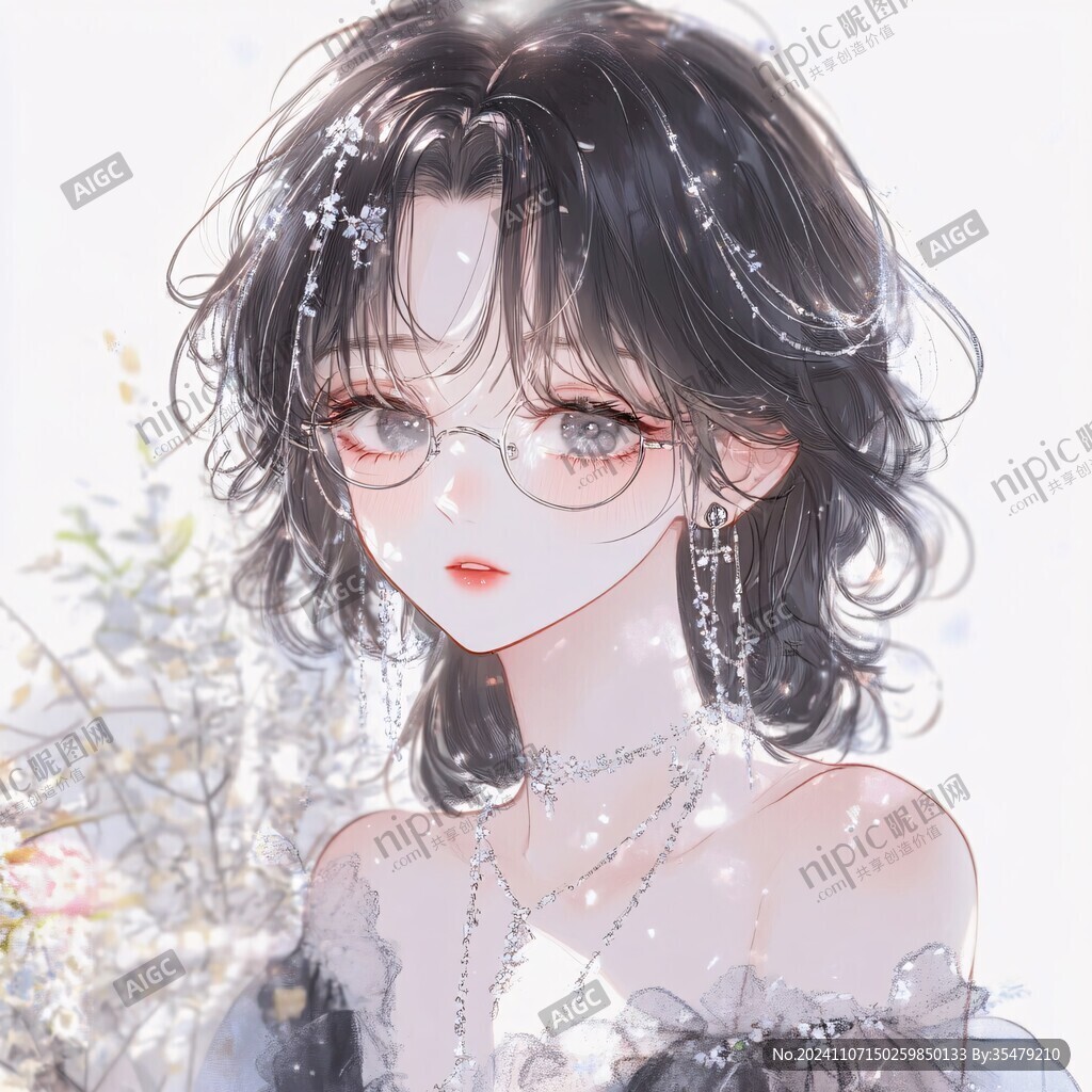 二次元女孩半身头像