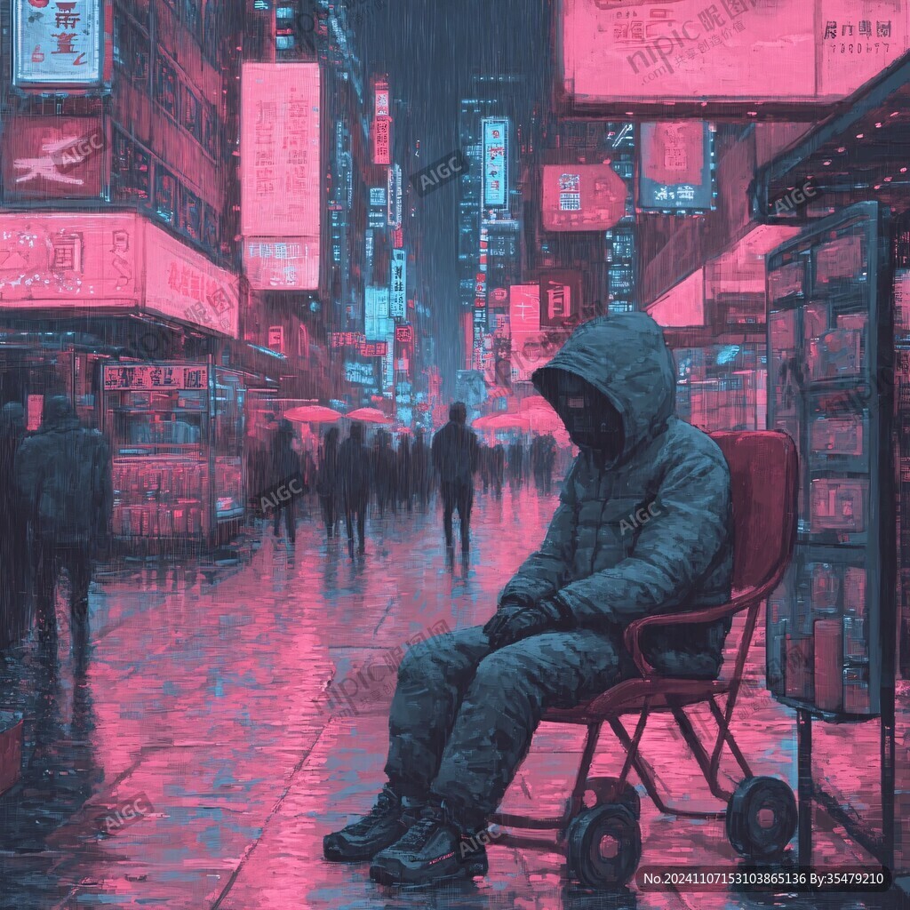 孤独感插画