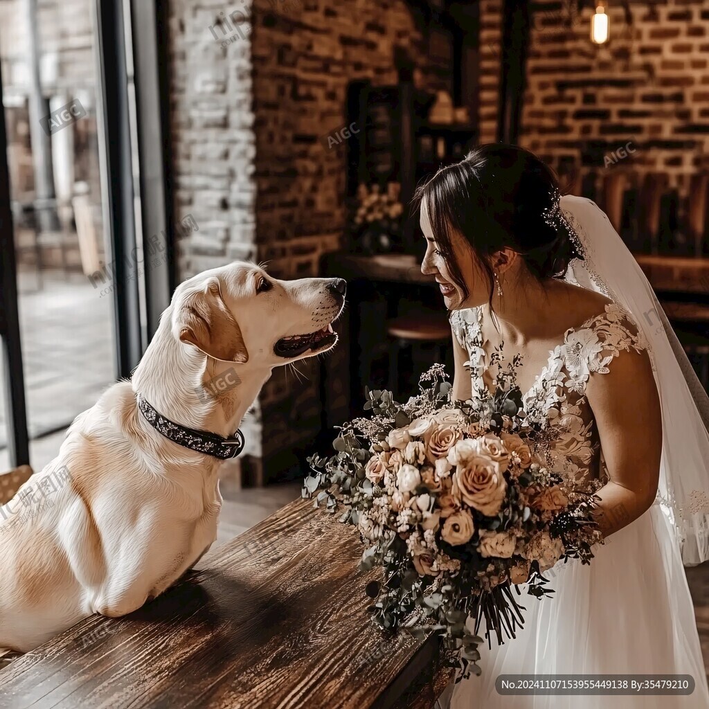 狗狗的婚纱照
