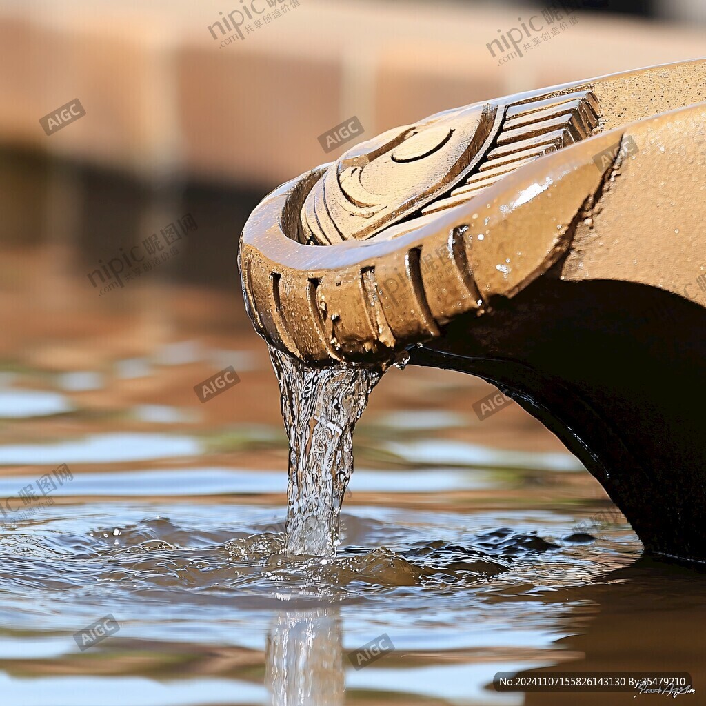 水珠落地雕像
