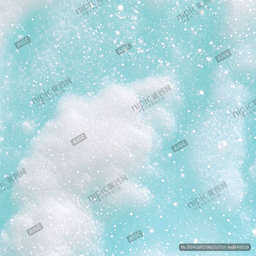 蓝天下的梦幻积雪