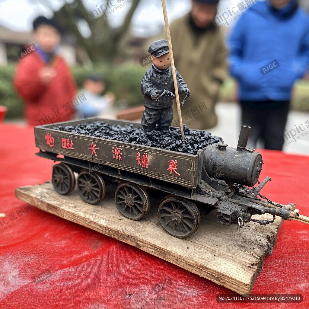 兴建淞沪铁路场景雕塑