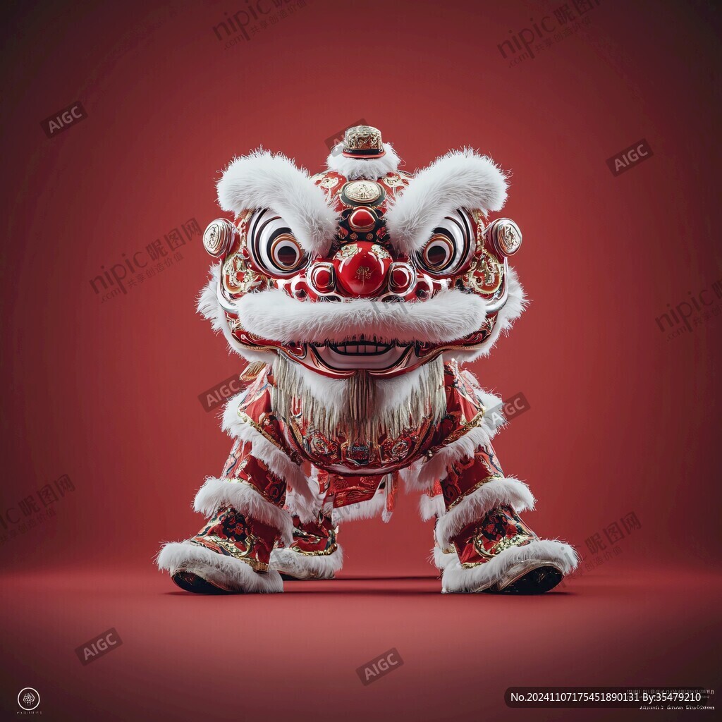 年兽过年喜庆舞狮