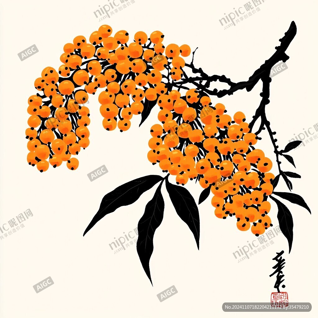 手绘吴茱萸