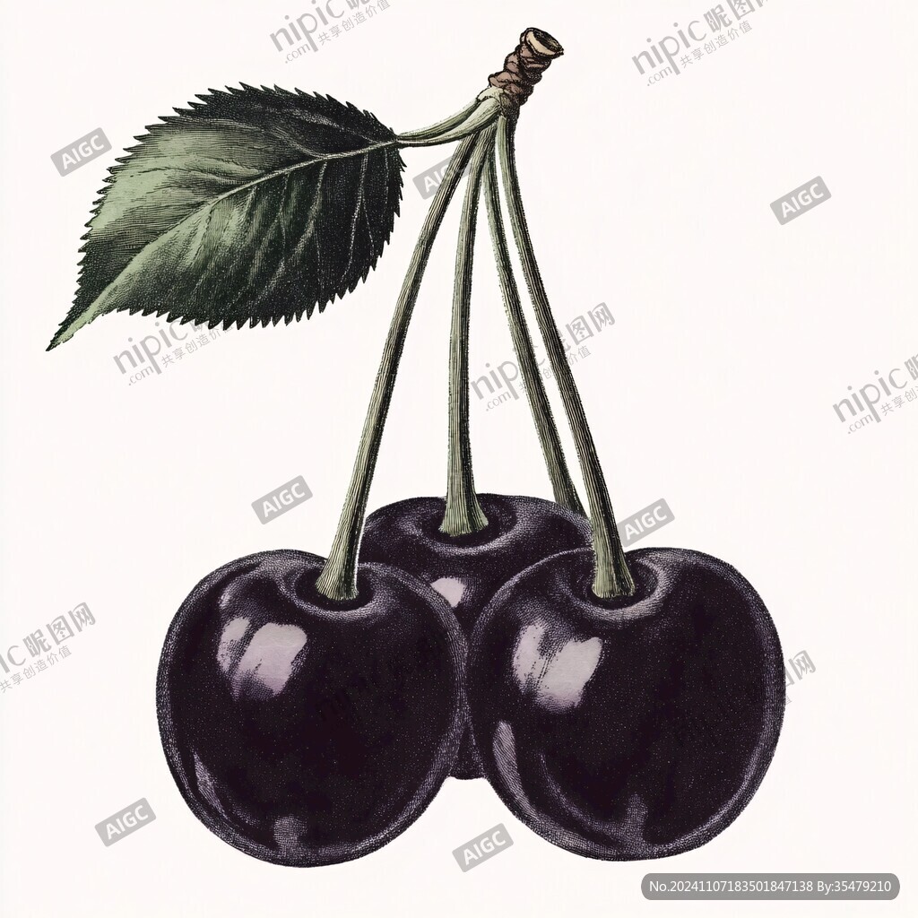 手绘大樱桃