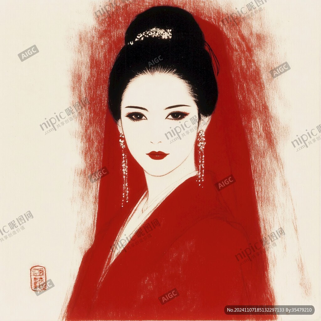 手绘杨贵妃