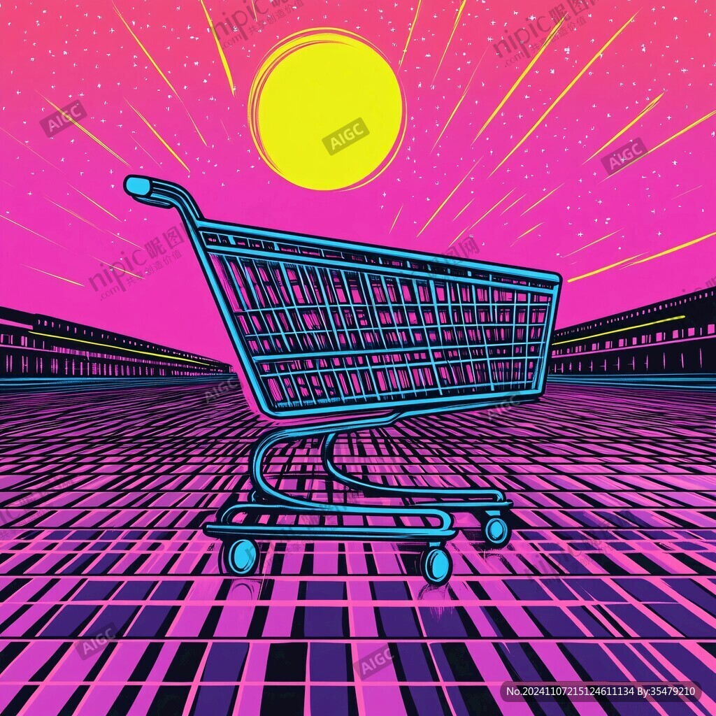购物车插画