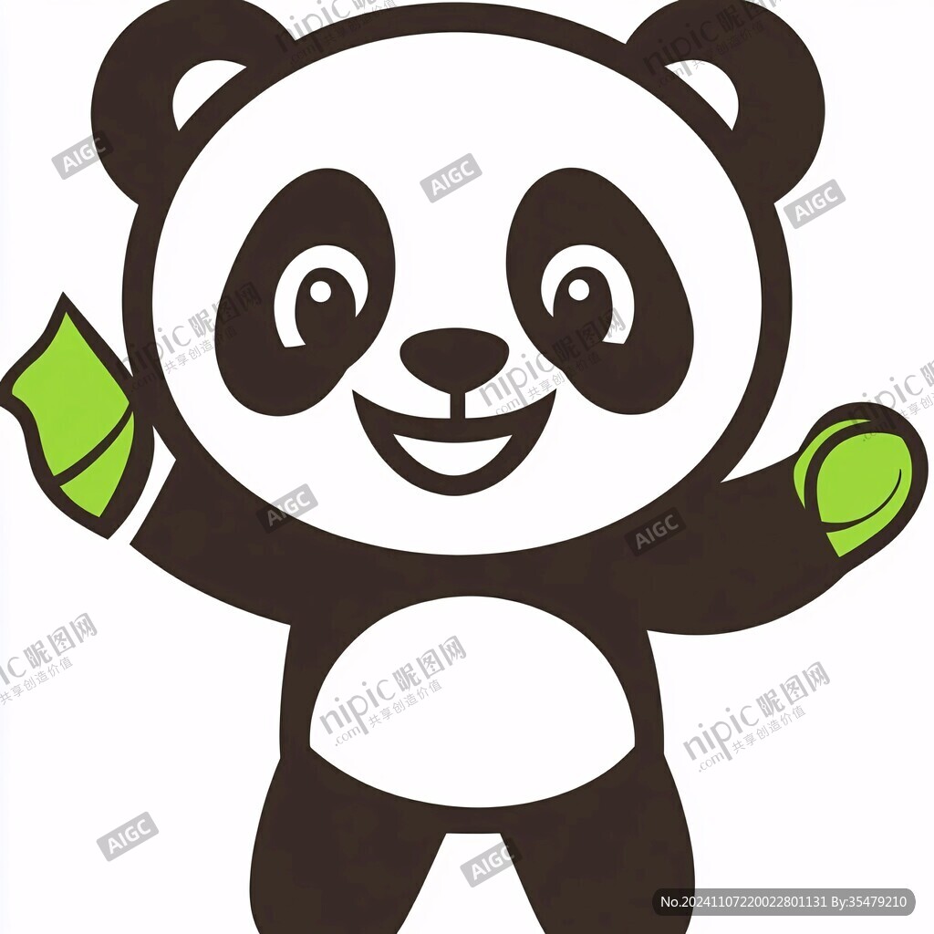 熊猫卡通logo