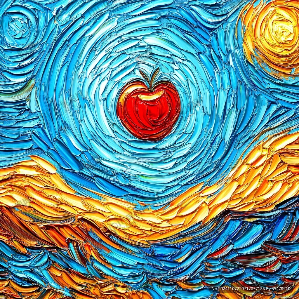 苹果壁画