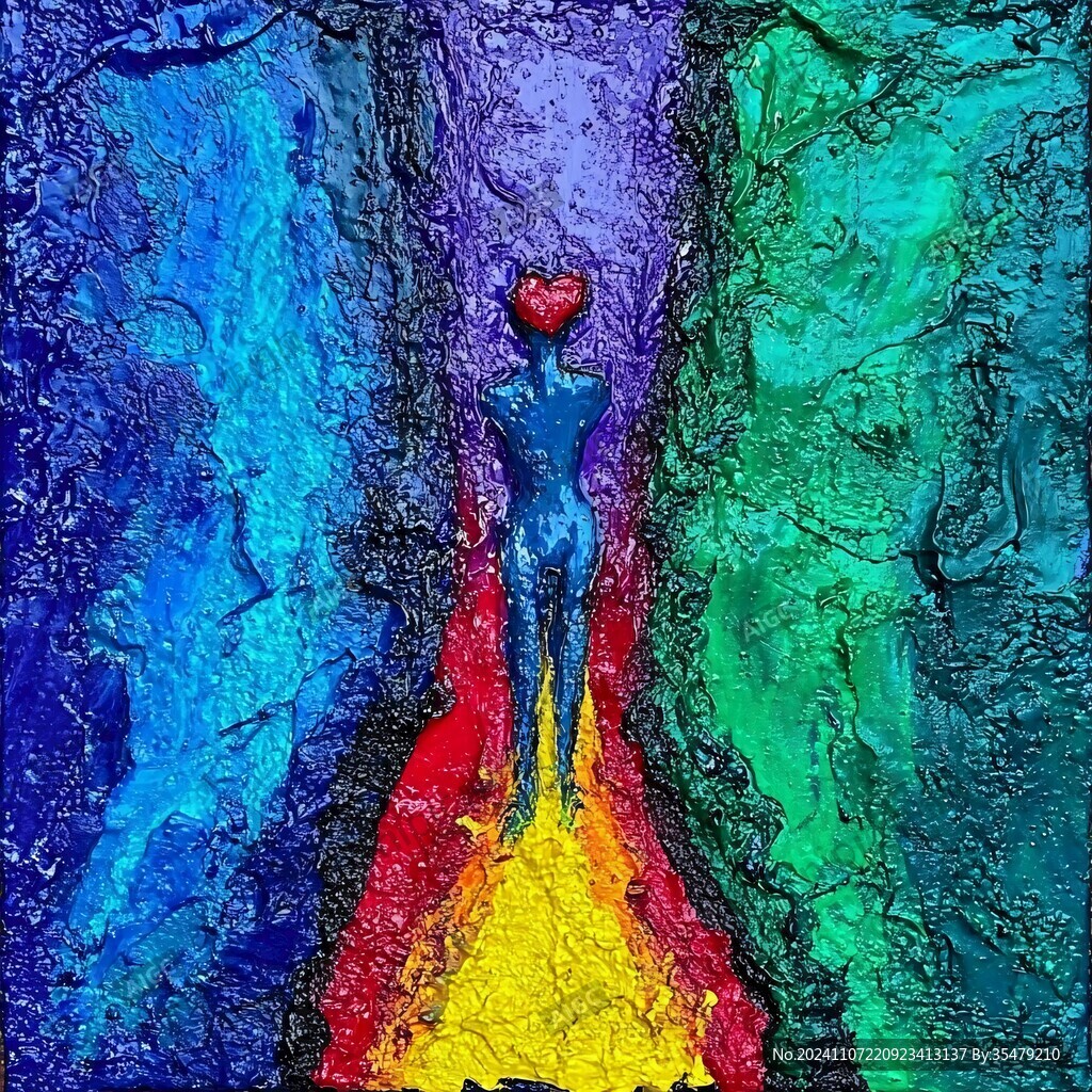 唯美彩虹石装饰画