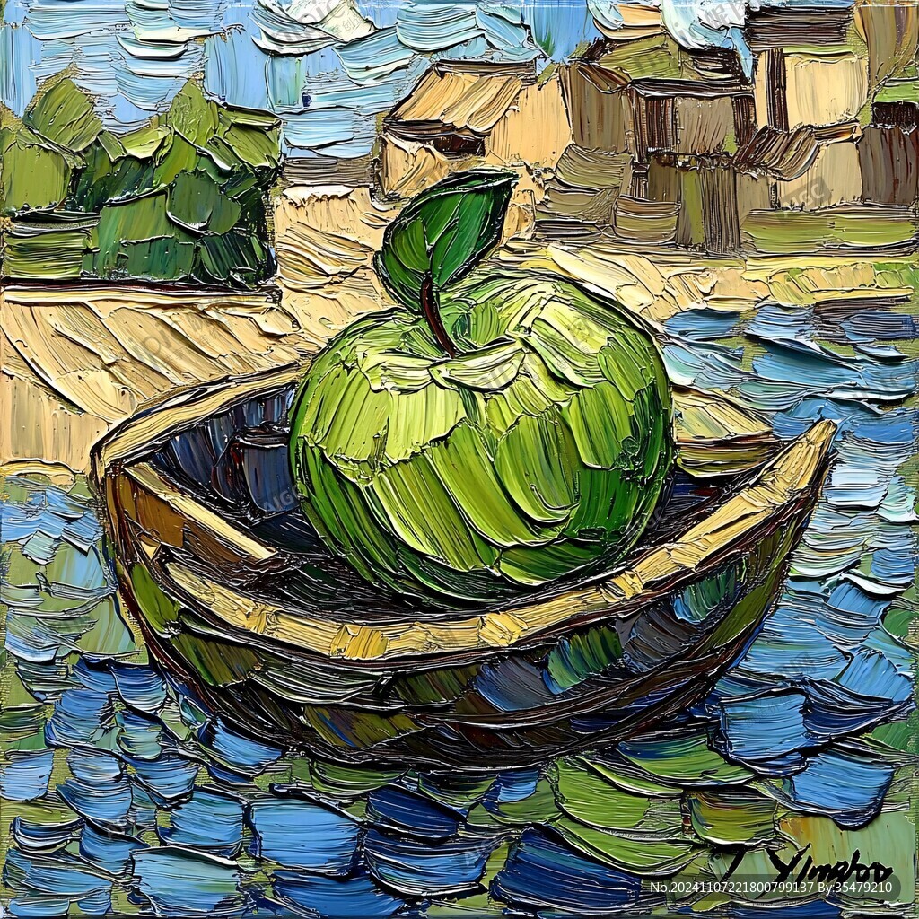 青苹果包装插画