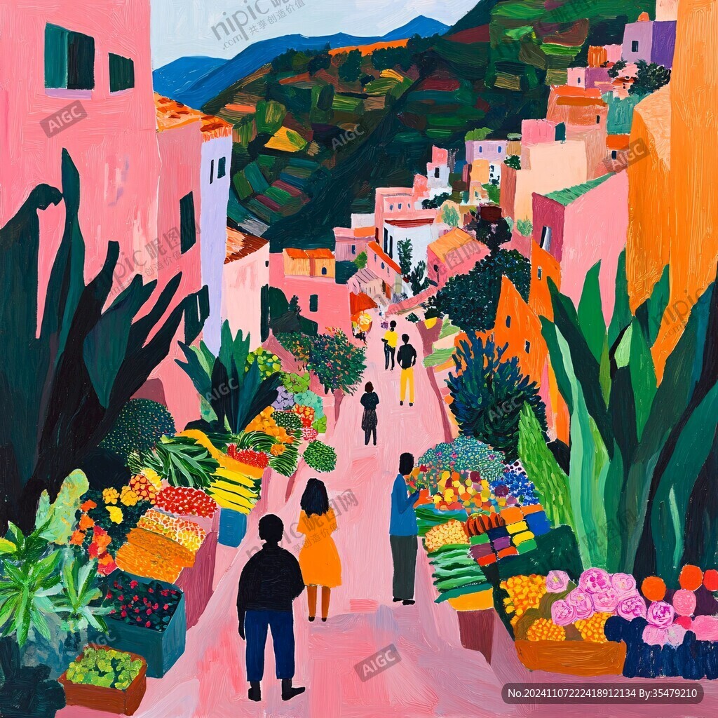 菜市插画