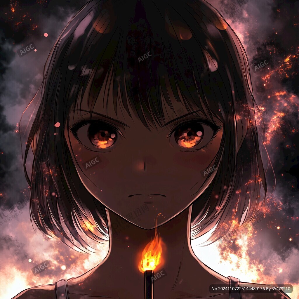 放烟花的少女