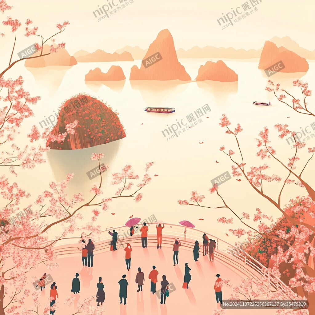 鼋头渚插画
