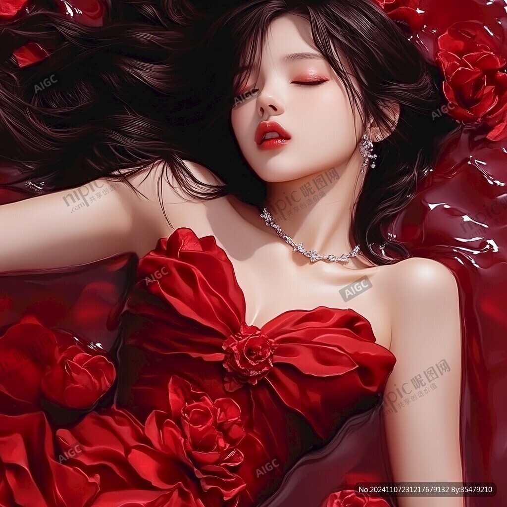 高级感女插画