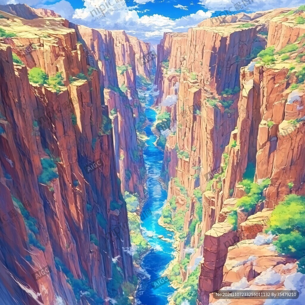 峡谷立体画