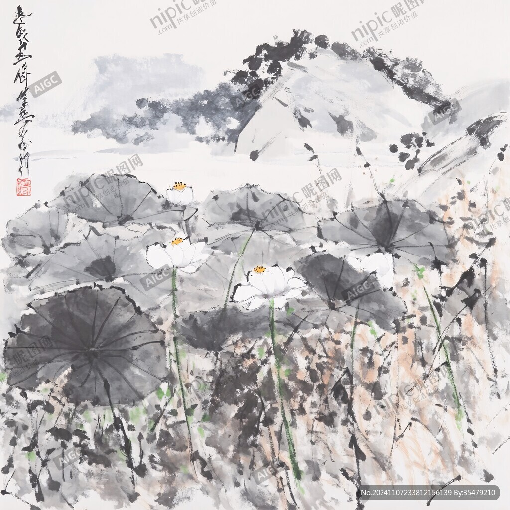 大写意荷