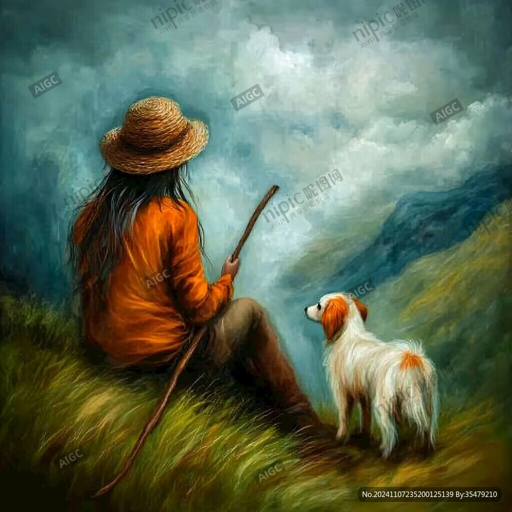 唯美人物油画