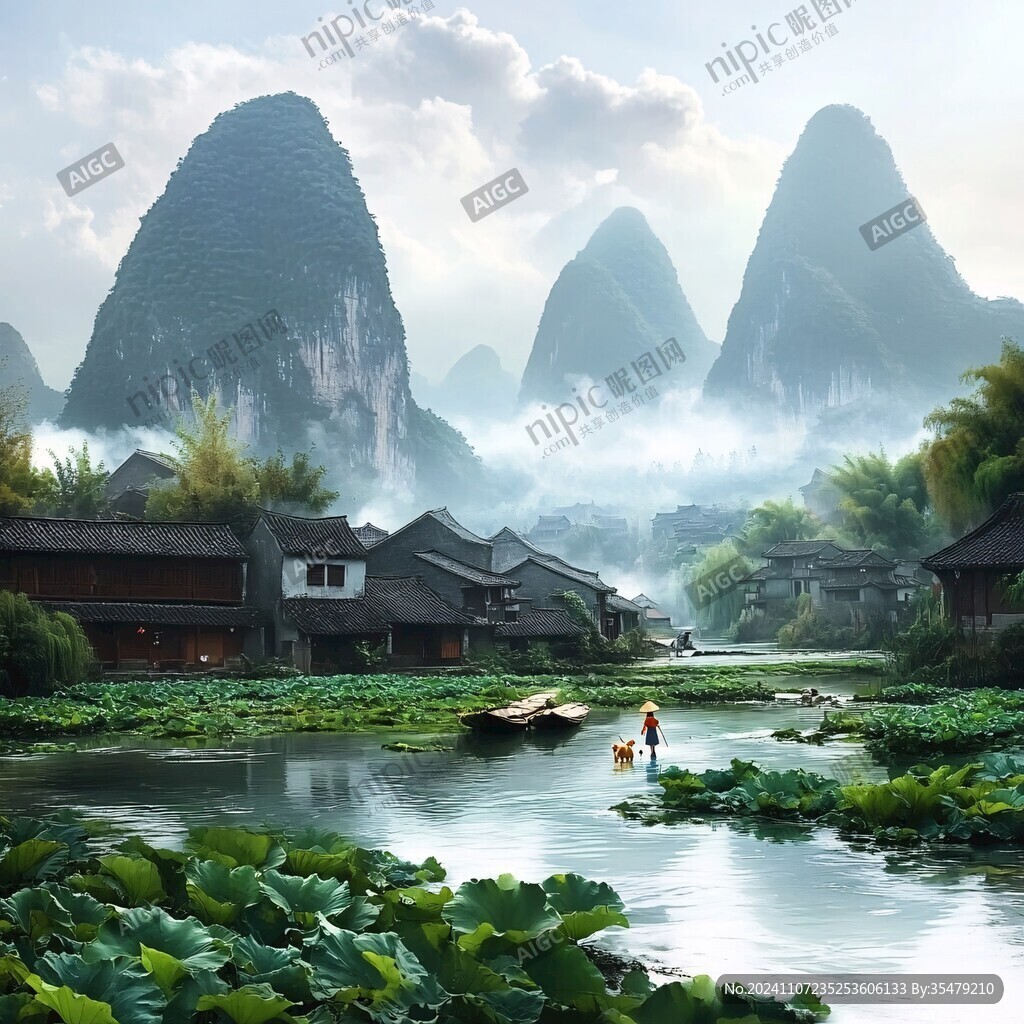 兴坪古镇油画