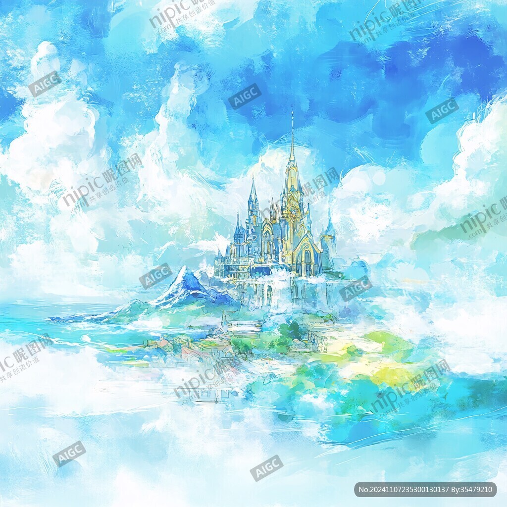 梦幻城堡插画