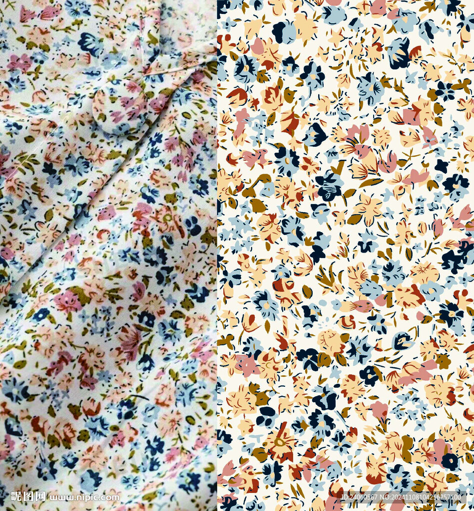 矢量小碎花 