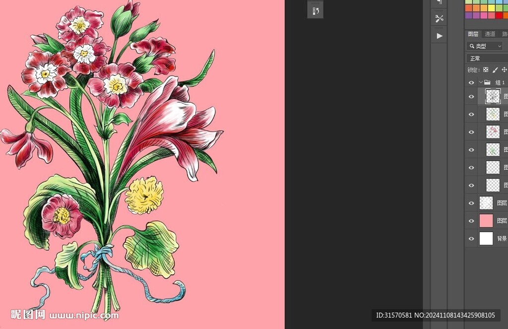 手绘花