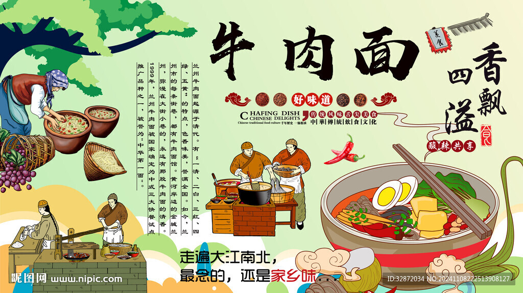 牛肉面背景墙