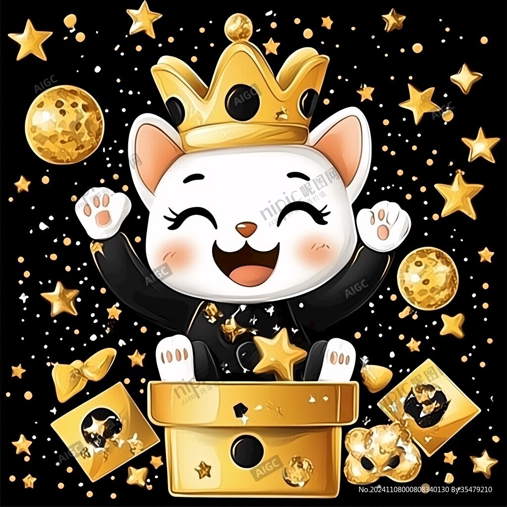 卡通发财猫